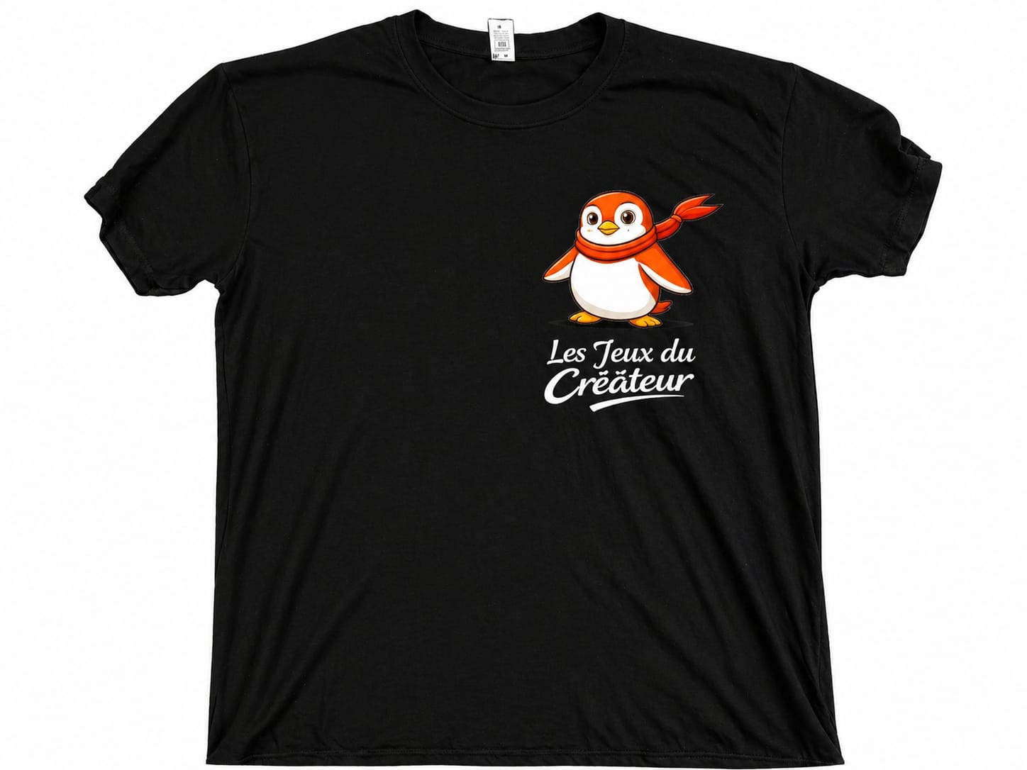 T-Shirt David le pingouin orangé