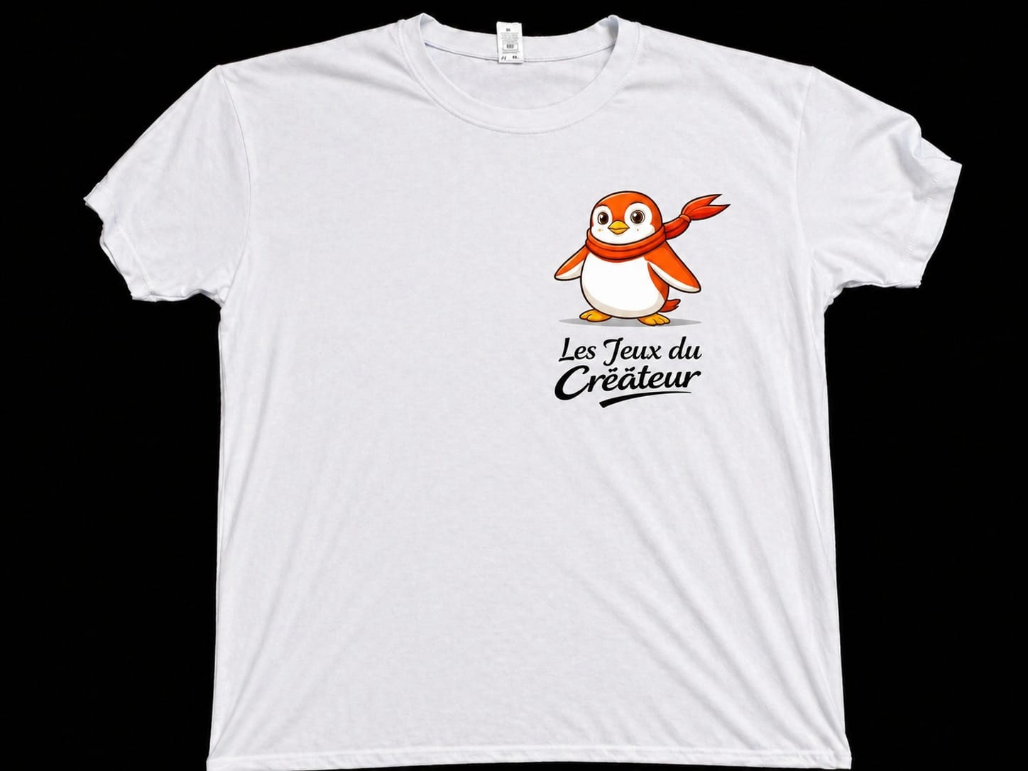 T-Shirt David le pingouin orangé