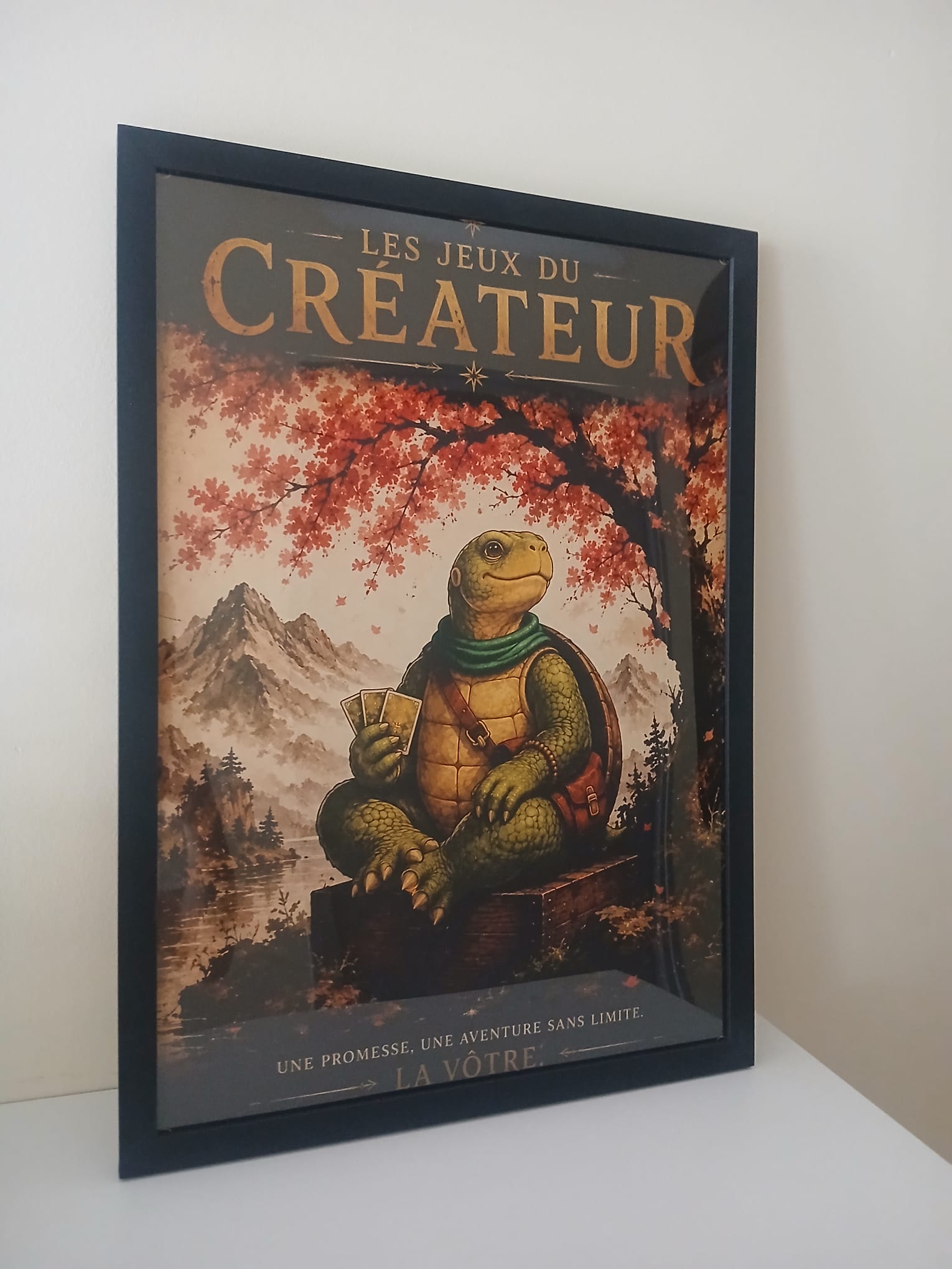 Poster Maxence la tortue (avec cadre)